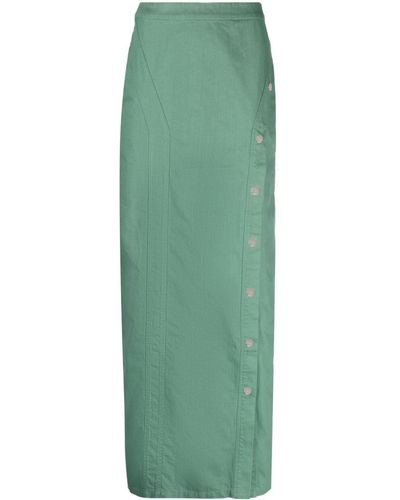 CANNARI CONCEPT Falda recta de cintura alta - Verde