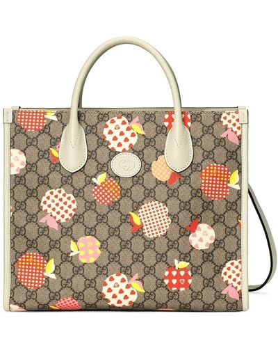 Gucci Les Pommes Small Tote - Natural