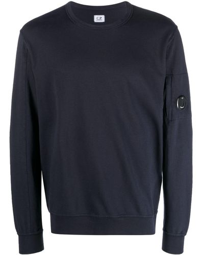 C.P. Company Sweatshirt mit Ärmeltasche - Blau