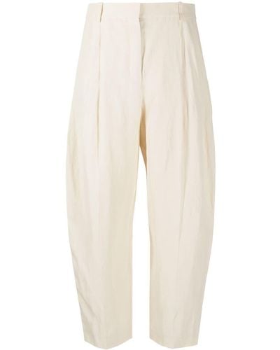 Stella McCartney Pantaloni sartoriali crop - Bianco