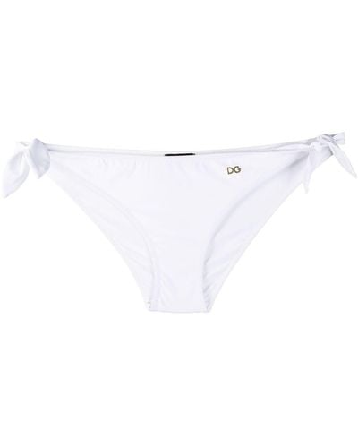 Dolce & Gabbana Side-tie Bikini Bottoms - White