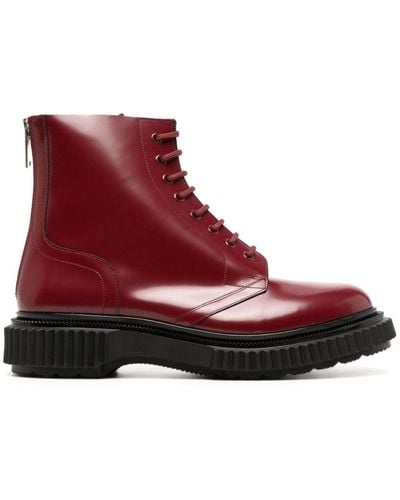 Adieu Type 196 Leather Ankle Boots - Red