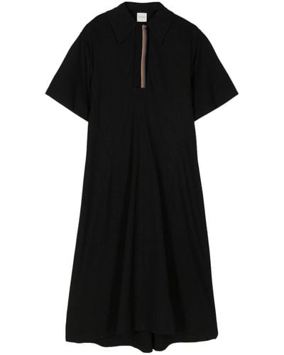 Paul Smith Stripe-detail Midi Polo Dress - Black