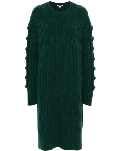 Stella McCartney Round-neck Midi Knitted Dress - Green