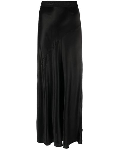 Rodebjer Lorena Logo-waistband Flared Skirt - Black