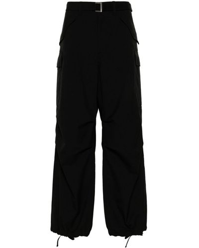 Sacai Belted Cargo Trousers - Black