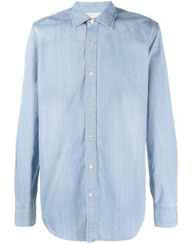 Eleventy Chemise en jean à manches longues - Bleu