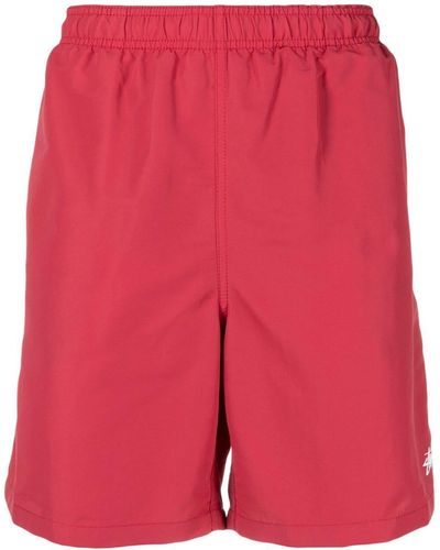 Stussy Logo-print Swim Shorts - Red