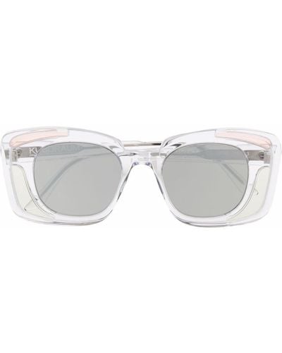 Kuboraum Transparent-frame Sunglasses - Blue
