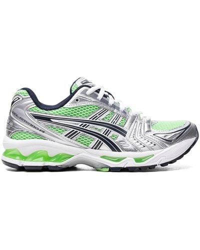 Asics Mesh-panelling Lace-up Trainers - Green