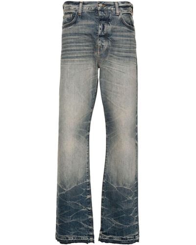 Amiri Straight-Leg-Jeans mit Release-Saum - Blau