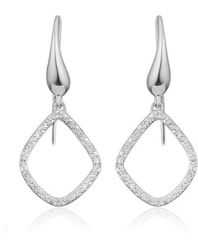 Monica Vinader Riva Diamond Kite Earrings - Metallic