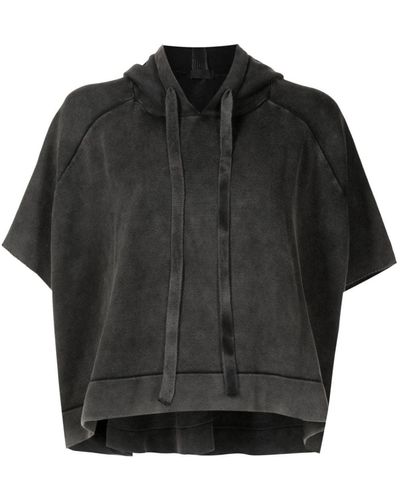 Osklen Short-sleeved Drawstring Hoodie - Black