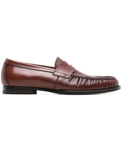 SCAROSSO Fred Leather Loafers - Brown