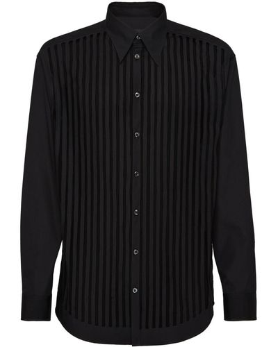 DSquared² Striped Cotton Shirt - Black
