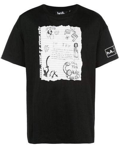 Haculla Notebook Drop-shoulder T-shirt - Black