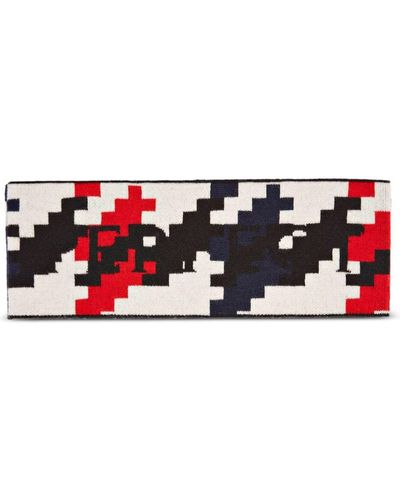 Perfect Moment Houndstooth-print Logo Head Band - Red