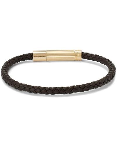 Ferragamo Braided Leather Bracelet - White