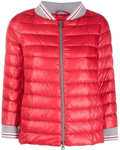 Herno Padded Down Bomber Jacket - Red