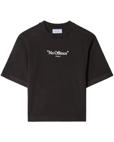 Off-White c/o Virgil Abloh T-shirt en coton à slogan imprimé - Noir