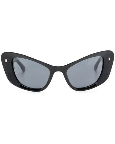 DSquared² Logo-lettering Cat-eye Sunglasses - Gray