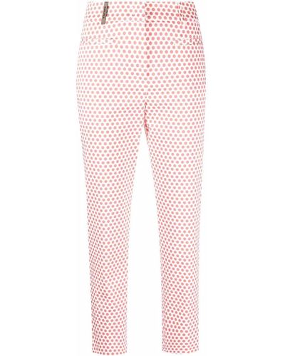 Peserico Polka Dot-print Cropped Trousers - Pink