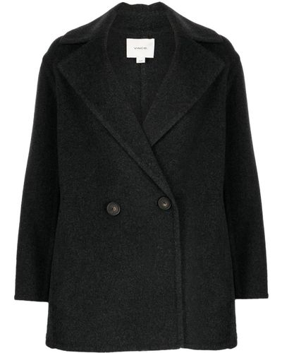 Vince Notched-lapels Double-breasted Blazer - Black