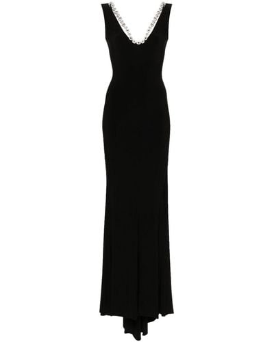Nissa Crystal-embellished Maxi Dress - Black