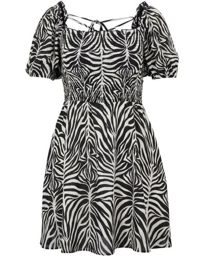 HUGO Kasota Zebra-print Dress - Black