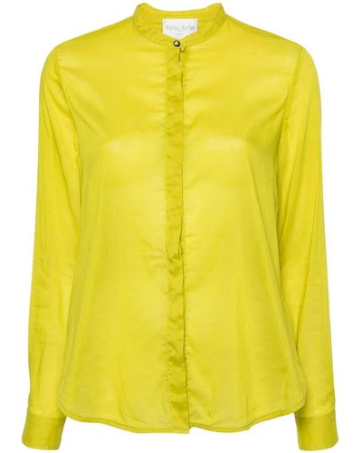 Forte Forte Semi-sheer Long-sleeve Shirt - Yellow