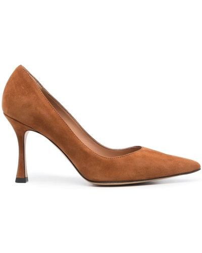 Roberto Festa Lory 80mm Pointed-toe Suede Pumps - Brown