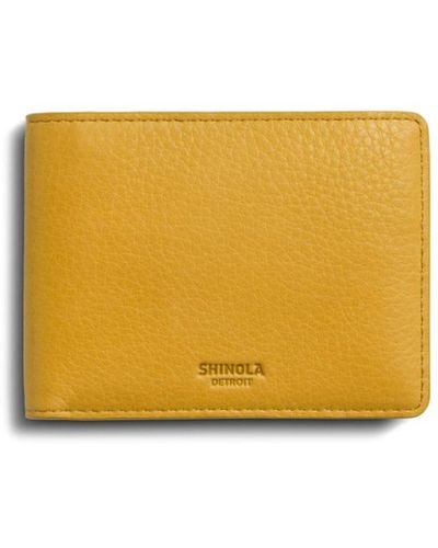 Shinola Leren Portemonnee Met Logo-reliëf - Oranje