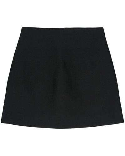 Jil Sander Fine-ribbed Mini Skirt - Black
