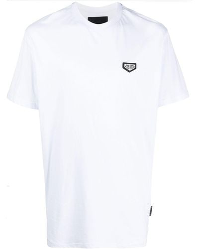 Philipp Plein T-shirt à patch logo - Blanc