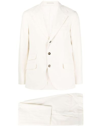 Brunello Cucinelli Single-breasted Suit - White