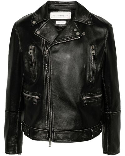 Alexander McQueen "essential" Biker Jacket - Black