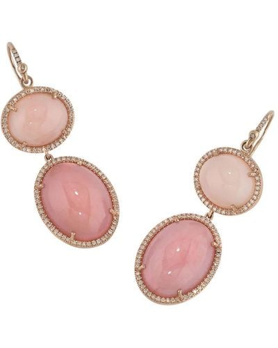 Irene Neuwirth 18kt Rose Gold Classic Pink Opal Earrings