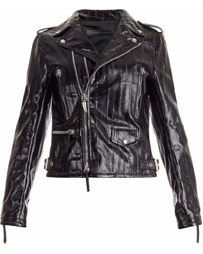 Giuseppe Zanotti Ziggy Leather Biker Jacket - Black