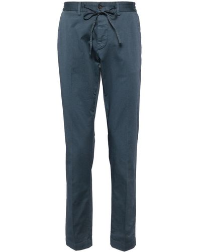 Corneliani Drawstring Straight-leg Trousers - Blue