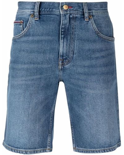 Tommy Hilfiger Knee-length Denim Shorts - Blue