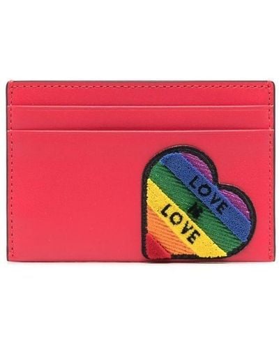 Furla Embroidered-slogan Leather Wallet