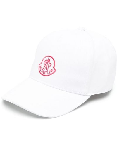 Moncler Baseballkappe mit Logo-Stickerei - Weiß