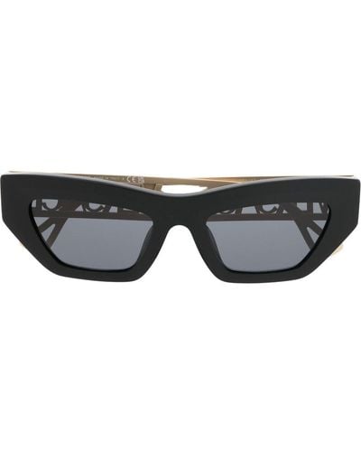 Versace Logo-plaque Cat-eye Sunglasses - Black