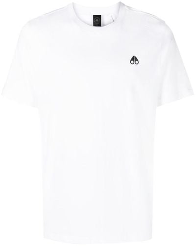 Moose Knuckles T-shirt en coton à logo imprimé - Blanc