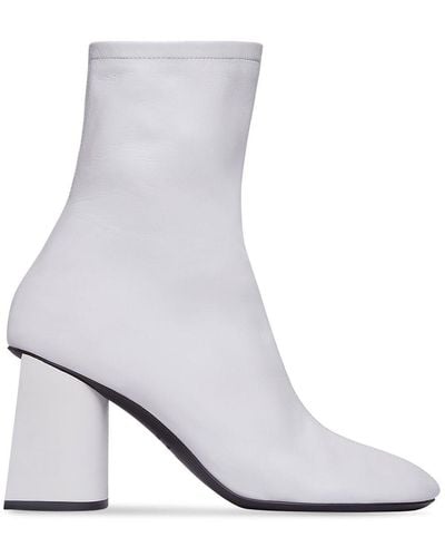 Balenciaga Glove Zipped Ankle Boots - White