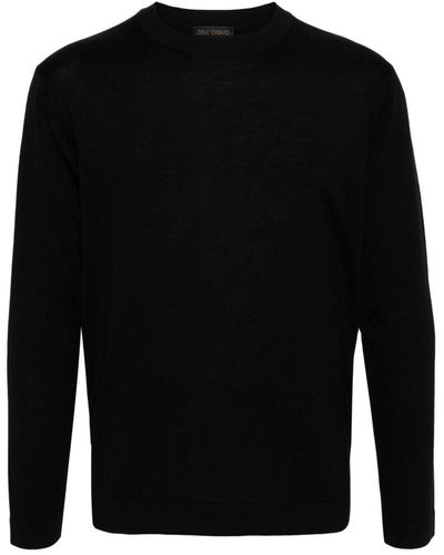 Dell'Oglio Crew-neck Merino Wool Sweater - Black
