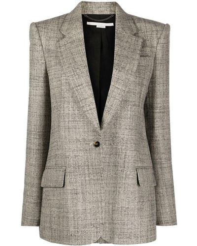 Stella McCartney Single-breasted Wool Blazer - Grey