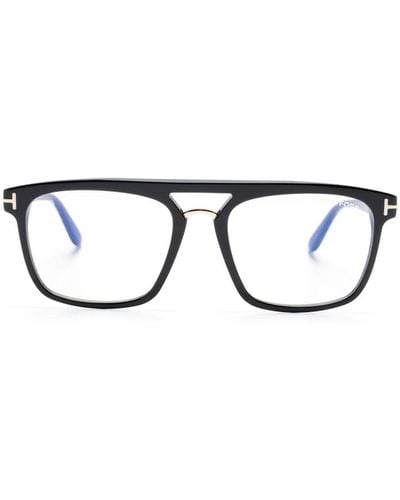 Tom Ford スクエア眼鏡フレーム - ブラック