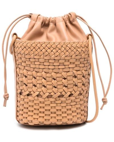 Hereu Palau Leather Bucket Bag - Natural