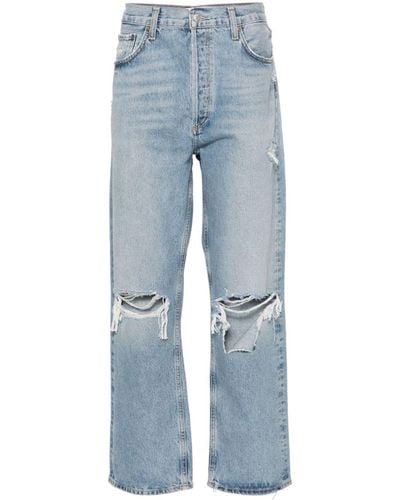 Agolde Halbhohe Jeans mit lockerem Schnitt - Blau